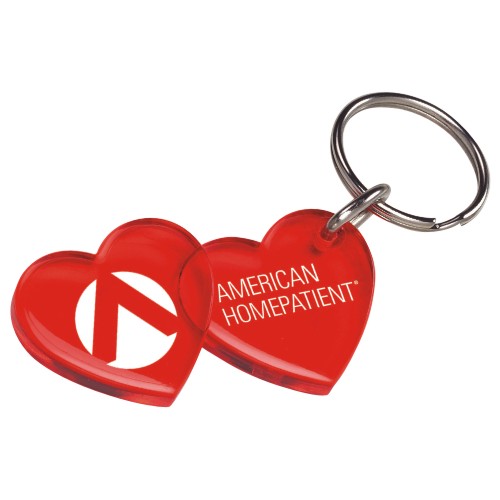 Promotional Double Heart Keychain