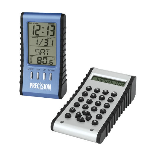 Promotional Flip-N-Fall Alarm Clock/Calculator