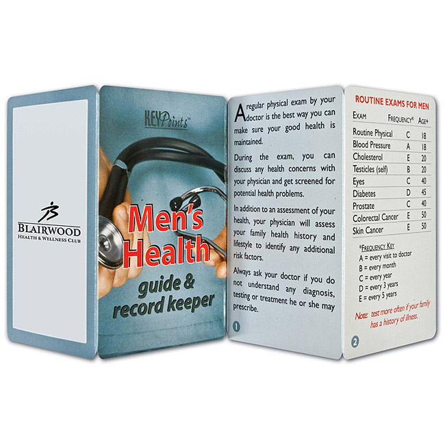 Promotional Mens Health Guide & Record Keeper