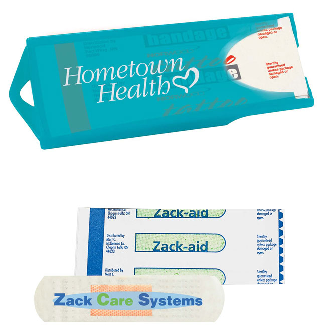 Promotional Original Colored Dispenser with Custom Tattoo Bandages