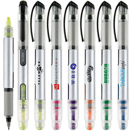 Promotional Slim Roller/Highlighter Combo Pen