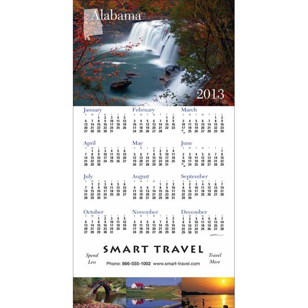 Promotional Alabama State Tri Fold Calendar
