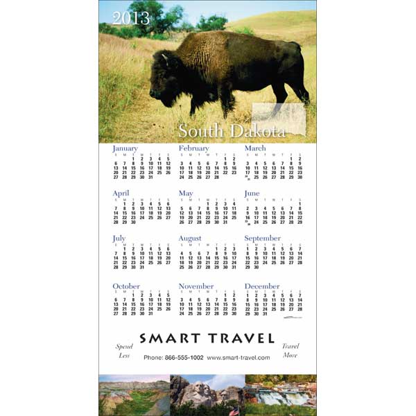 Promotional South Dakota Tri Fold Calendar