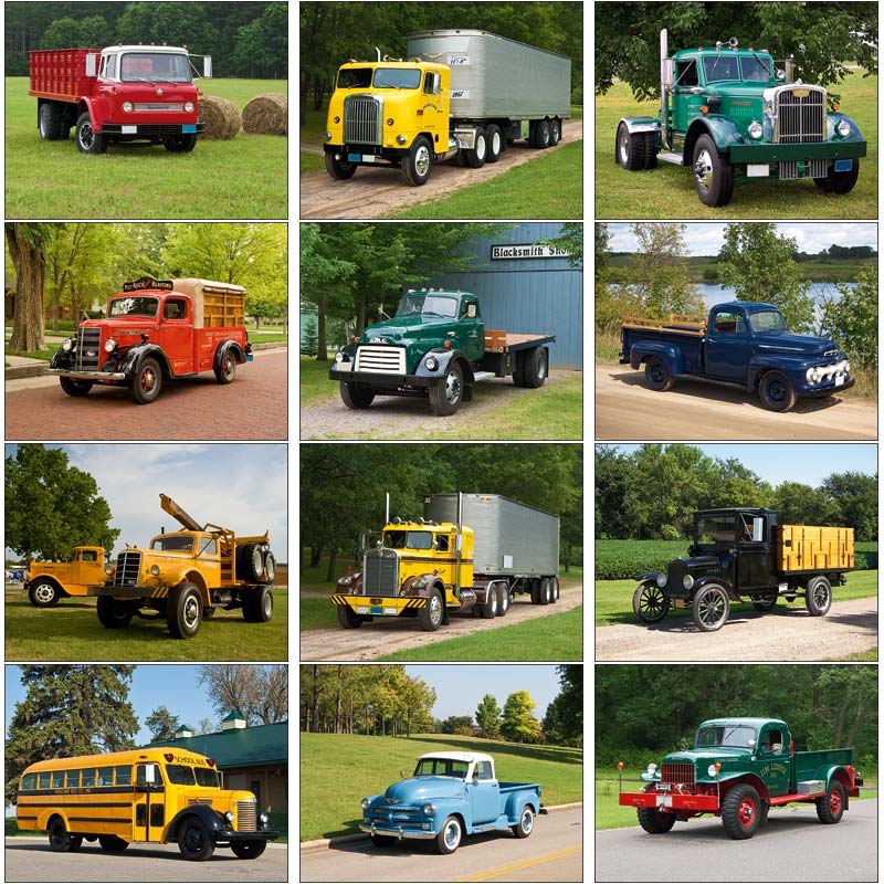 Promotional Antique Trucks Wall Calendar