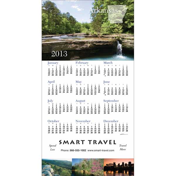 Promotional Arkansas State Tri Fold Calendar