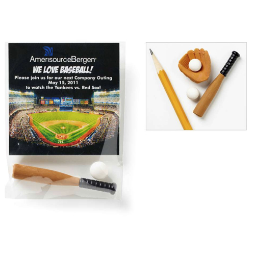 Promotional Baseball 3Drasers in Polybag with Card