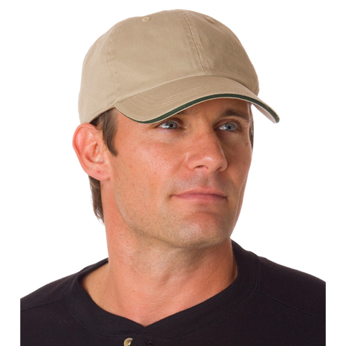 Promotional Bayside Unconstructed Washed Cotton Sandwich Cap