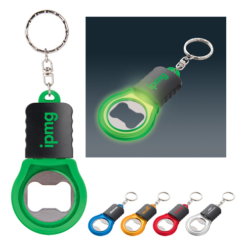 Promotional Bright Idea Bottle Opener Key Light