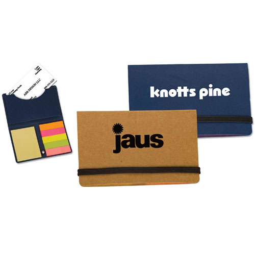 Promotional Business Card Holder with Sticky Notes