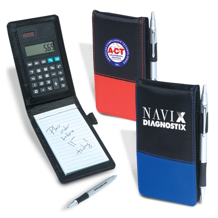 Promotional Calcu-Jotter with Aries Pen Combo