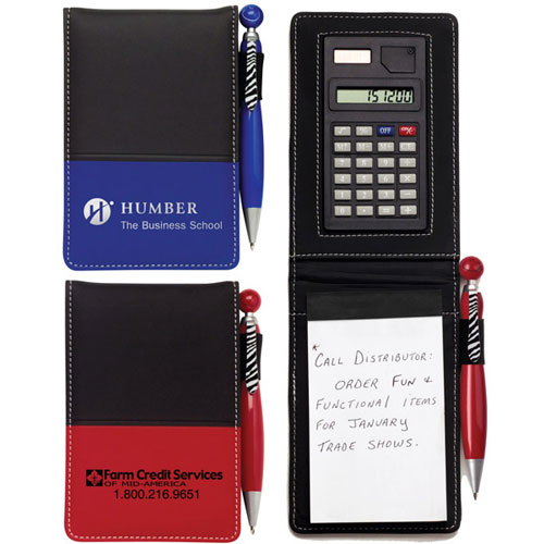 Promotional Calculator Pen and Pad Set