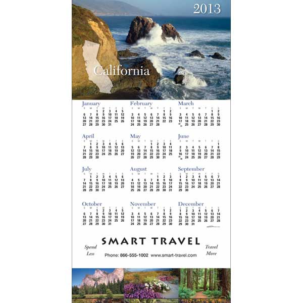 Promotional California State Tri Fold Calendar