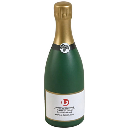 Promotional Champagne Bottle Stress Reliever