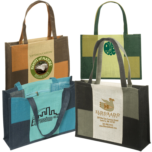 Promotional City Square Jute Tote