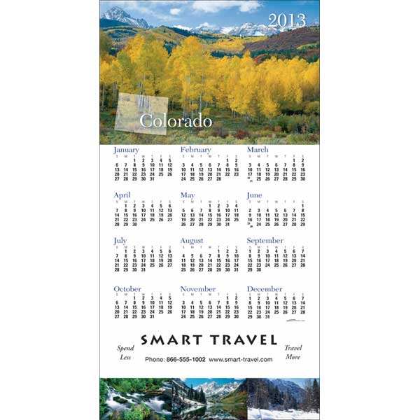 Promotional Colorado State Tri Fold Calendar