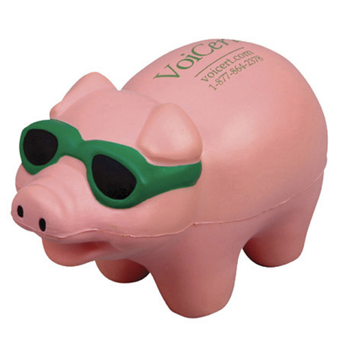 Promotional Cool Pig Stress Reliever