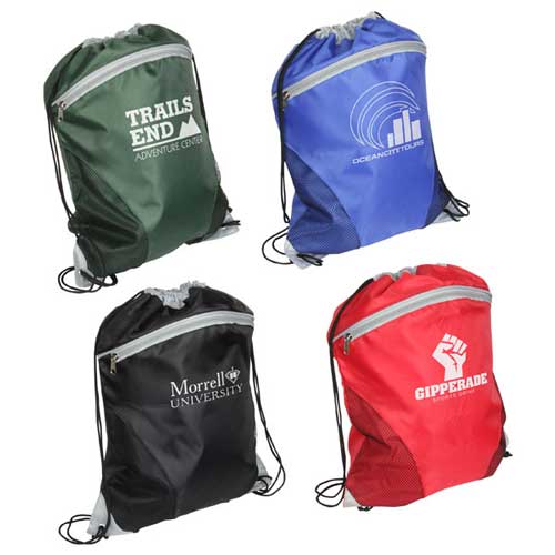 Promotional Cyclone Mesh Curve Drawstring Backpack