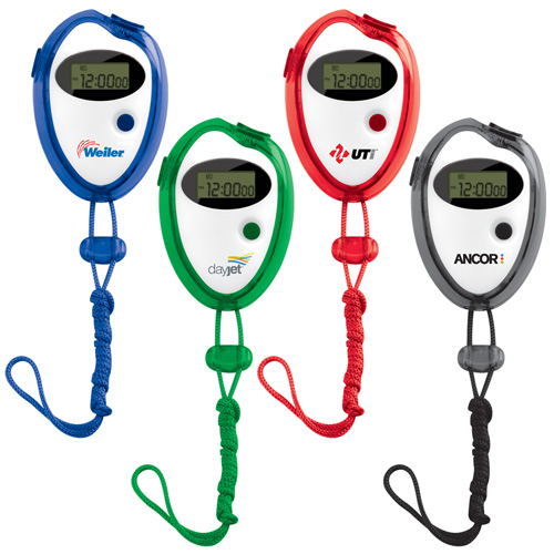 Promotional Ergonomic Translucent Stopwatch