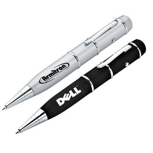 Promotional Flash Drive Pen Laser Pointer 128MB
