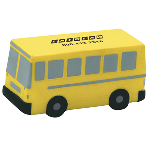 Promotional Flat Front School Bus Stress Ball