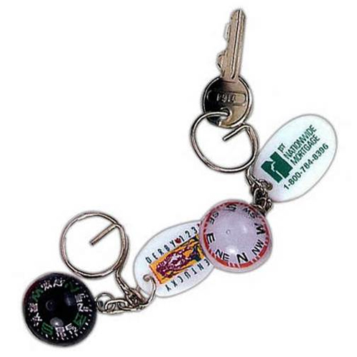 Promotional Floating Compass Keychain