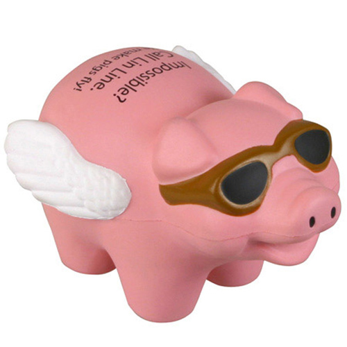 Promotional Flying Pig Stress Ball
