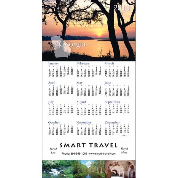 Promotional Georgia State Tri Fold Calendar