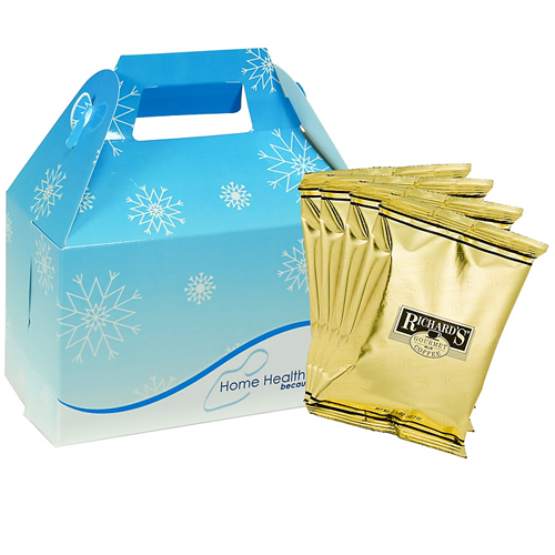 Promotional Gourmet Gift Box - Blue Snow Flakes Design