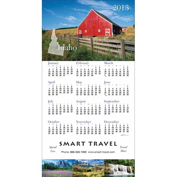 Promotional Idaho State Tri Fold Calendar