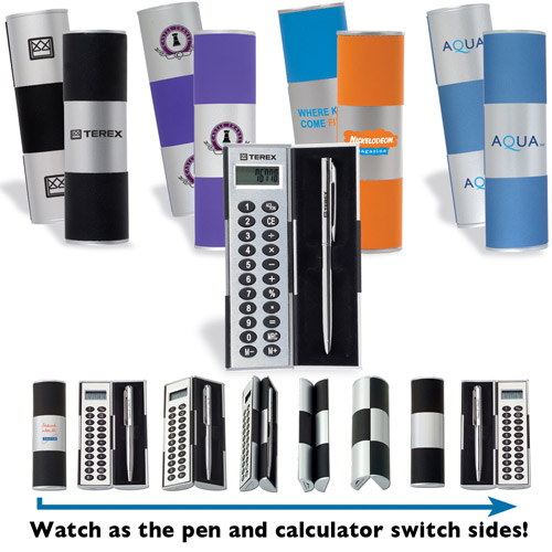 Promotional Illusion Series Calculator/Pen Set