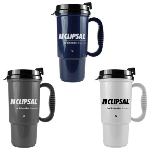 Promotional Insulated Auto Mug with Slide Lid - 16 oz 