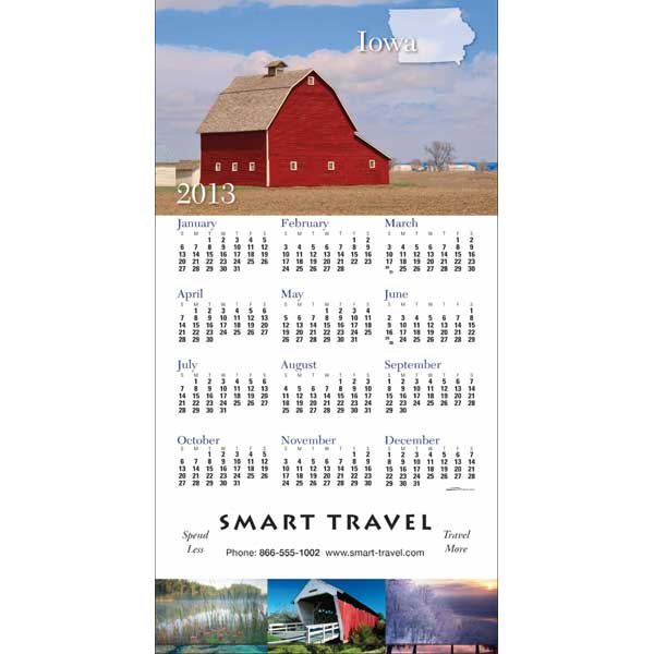 Promotional Iowa State Tri Fold Calendar