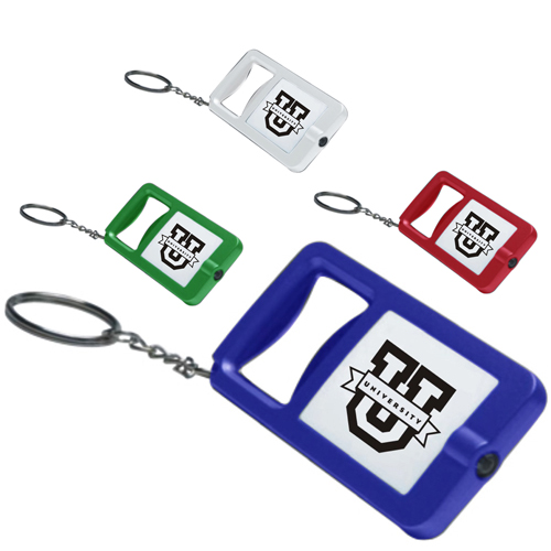 Promotional Light Up Bottle Opener Keychain