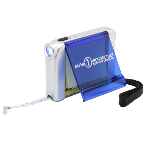 Promotional Lighted Tape Measure with Notepad