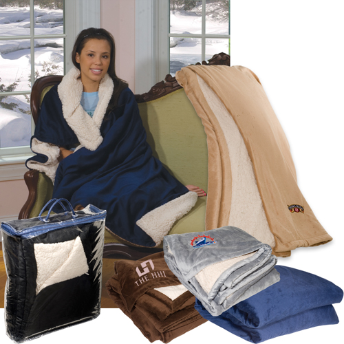 Promotional Micro Mink Sherpa Blanket