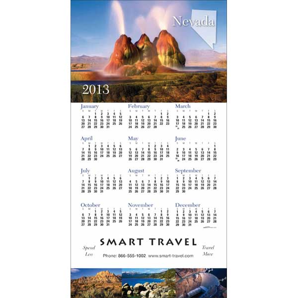 Promotional Nevada State Tri Fold Calendar