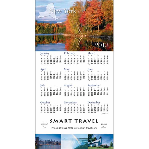 Promotional New York State Tri Fold Calendar