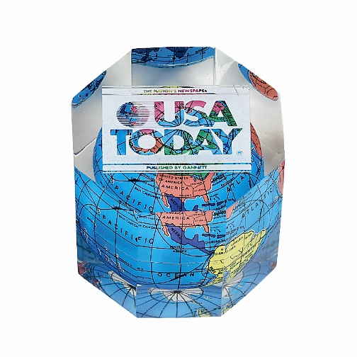 Promotional Octagon Globe Paperweight