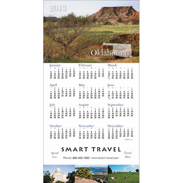 Promotional Oklahoma State Tri Fold Calendar