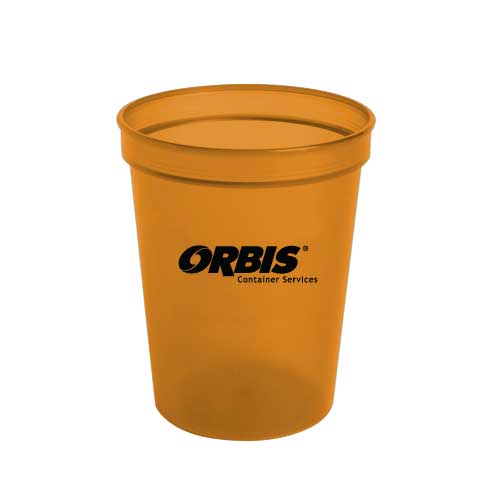 Promotional Orange 16 Oz Stadium Cup