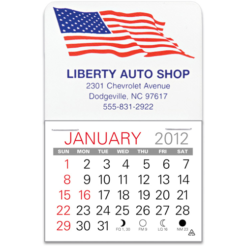 Promotional Patriotic Value Stick Calendar