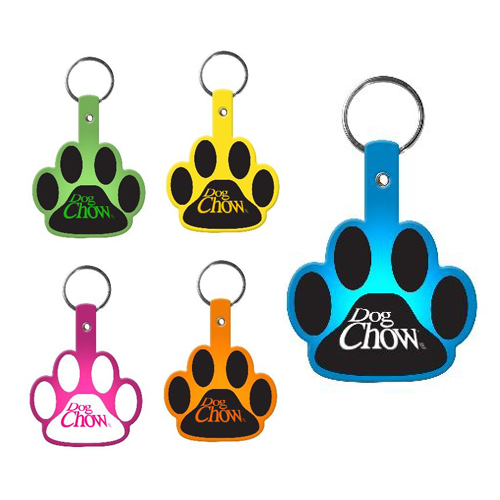 Promotional Paw Flexible Key Tag