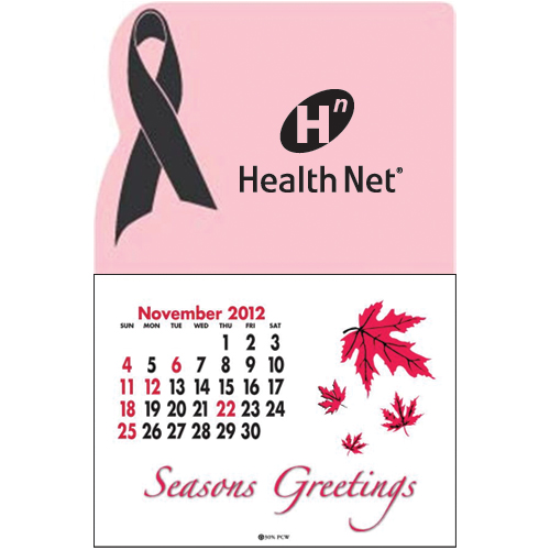 Promotional Press n' Stick-Pink Ribbon Calendar