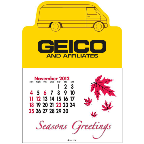 Promotional Press n' Stick Van Calendar