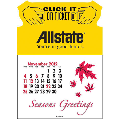 Promotional Press-N-Stick™ - Buckle Up Calendar