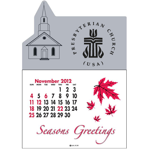 Promotional Press-N-Stick™ - Church Steeple Calendar