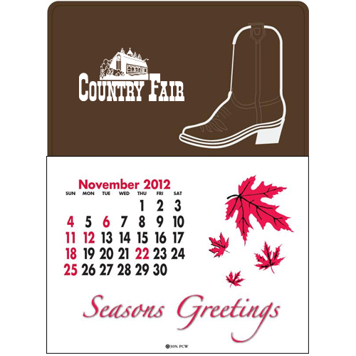 Promotional Press-N-Stick&trade; - Cowboy Boot Calendar