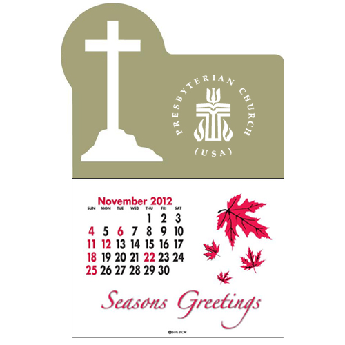 Promotional Press-N-Stick&trade; - Cross Calendar