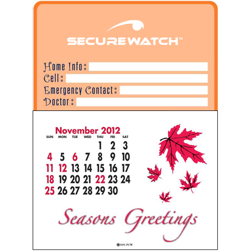 Promotional Press-N-Stick™ - Emergency Calendar