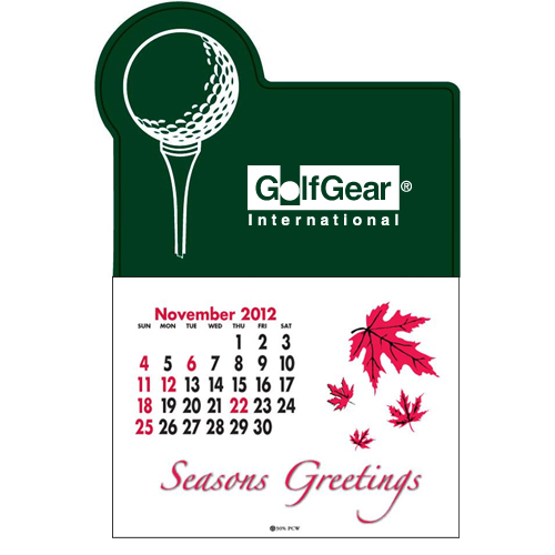 Promotional Press-N-Stick™ - Golf Ball and Tee Calendar